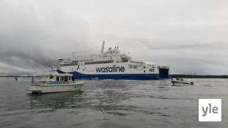 Merenkurkun uusi laiva Aurora Botnia saapui Vaasaan - katso tallenne: 25.08.2021 12.32