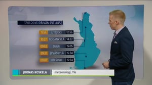 Sääennusteita: Sääennuste klo 20:30 (S): 16.01.2016 21.10