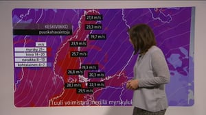 Sääennusteita: Sääennuste klo 18:00 (S): 11.01.2017 18.28