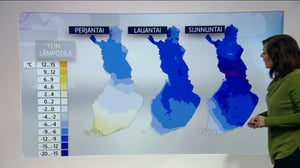 Sääennusteita: Sääennuste klo 18 (S): 08.12.2016 18.24