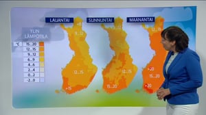 Sääennusteita: Sääennuste klo 18.00 (S): 10.06.2016 18.33