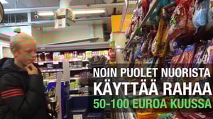 Yle Uutisluokka: Yli 70 prosenttia nuorten rahoista kuluu ruokaan ja vaatteisiin (S): 31.10.2016 15.53