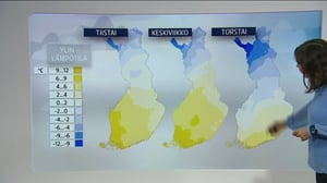 Sääennusteita: Sääennuste klo 18 (S): 21.11.2016 18.42