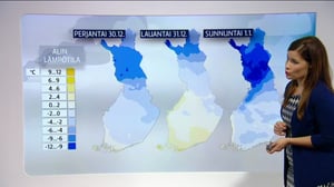 Sääennusteita: Sääennuste klo 18 (S): 29.12.2016 18.34