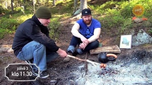 Makkaranpaistossa ennen lähtöä