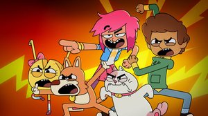 Poika, tyttö, koira, kissa, hiiri ja juusto