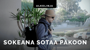 Sokeana sotaa pakoon