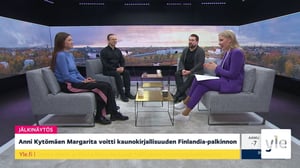 Anni Kytömäen Margaritalle kaunokirjallisuuden Finlandia-palkinto, tiukentuvat koronarajoitukset kurittavat taide- ja kulttuurialaa, Tampereen taidemuseon suunnittelu etenee: 26.11.2020 08.24