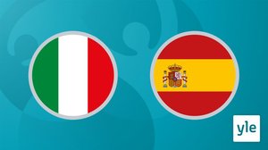 Jalkapallon EURO 2020: Välierä, Italia - Espanja: 07.07.2021 00.56