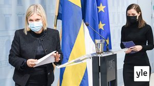 Ruotsin ja Suomen pääministerien yhteinen tiedotustilaisuus Tukholmassa: 13.04.2022 13.38