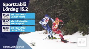 VM i skidskytte, herrarnas sprint (svenskt referat) : 15.02.2020 17.00