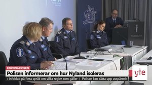 Svenska Yle live: Polisens information om rörelsebegränsningar i Nyland: 26.03.2020 10.09