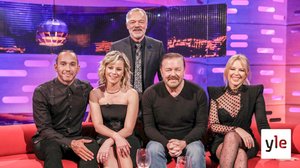 Vieraat: Lewis Hamilton, Elizabeth Banks, Kylie Minogue, ja Ricky Gervais: 02.05.2020 06.00