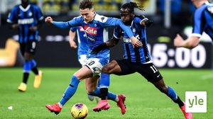 Jalkapallon Italian cup, välieräottelun 2. osaottelu Napoli - Inter: 14.06.2020 00.04