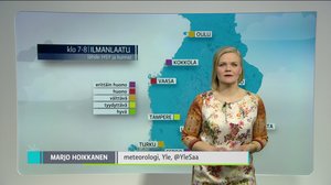 Sääennuste klo 9:00: 13.04.2018 09.44