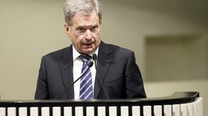 Presidentti Sauli Niinistö puhuu sisällissodan muistovuoden tilaisuudessa Nivalassa: 05.05.2018 14.11