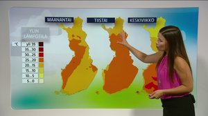 Sääennuste klo 7.00: 25.06.2018 07.27