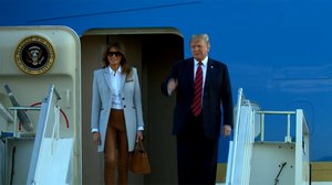 Yle Uutiset seuraa Donald Trumpin saapumista Helsinki-Vantaan lentokentälle: 15.07.2018 21.17