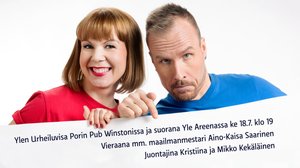 Ylen urheiluvisa: arvokisoista tuttu verkon kisapähkinä livenä Porissa: 18.07.2018 20.01