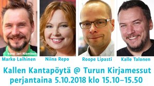 Kallen Kantapöytä goes Kirjamessut: Lukutaito ja raha: 05.10.2018 15.55