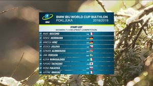 Pokljuka, naisten pikamatka: 08.12.2018 15.10