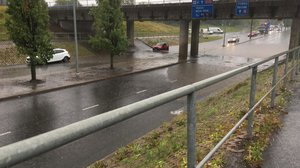 Rankkasateet saivat tiet tulvimaan Porissa: 08.08.2019 16.37