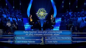 Haluatko miljonääriksi? - Presidenttejä ja maantietoa