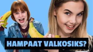 Emma ja Milla testaa: Valkoiset hampaat banaanilla?