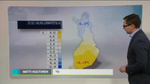 Sääennusteita: Sääennuste klo 18.00 (S): 21.12.2015 18.24