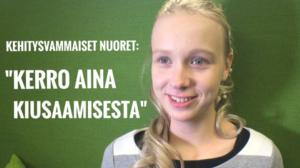 Yle Uutisluokka: Kehitysvammaisten nuorten Suomi-tekoja (S): 11.04.2016 12.23