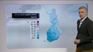 Sääennusteita: Sääennuste klo 1800 (S): 22.12.2016 18.25