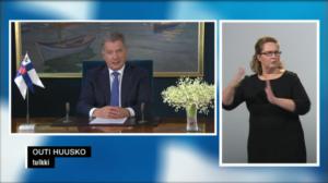 Tasavallan presidentin uudenvuodenpuhe viittomakielelle tulkattuna: 01.01.2017 12.15