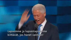 Bill Clinton puhui tunteikkaasti presidenttiehdokkaasta ja vaimostaan Hillary Clintonista: 27.07.2016 09.21