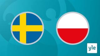 Jalkapallon EURO 2020: Ruotsi - Puola: 23.06.2021 20.56