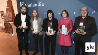 Finlandia-ehdokkaat ja asiantuntijat keskustelevat kirjallisuuspalkinnosta Jyväskylän Kirjamessuilla: 20.11.2021 16.52