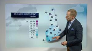 Sääennusteita: Sääennuste klo 18 (S): 18.01.2018 18.27