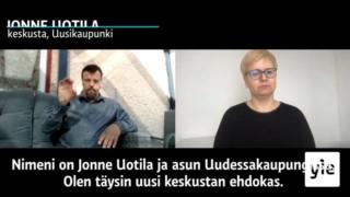Viittomakieliset kuntavaaliehdokkaat: Jonne Uotila (kesk.), Uusikaupunki: 18.05.2021 15.00