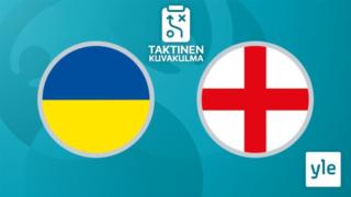 Jalkapallon Euro 2020: Ukraina - Englanti, taktinen kuvakulma: 03.07.2021 23.52