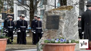 Mannerheim-ristin ritarin Tuomas Gerdtin muistomerkki paljastetaan Lappeenrannassa: 27.04.2022 16.56