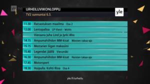 Urheiluviikonloppu: 06.03.2016 11.25