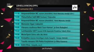 Urheiluviikonloppu: 20.03.2016 11.00
