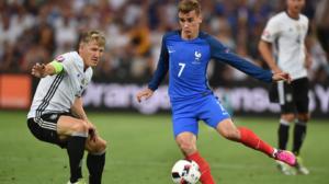 Jalkapallon EURO 2016: Toinen välierä GER - FRA: 07.07.2016 21.15