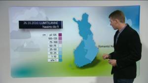 Sääennusteita: Sääennuste klo 18.00 (S): 26.10.2016 18.29