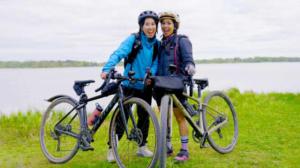 Nikki rides bikes