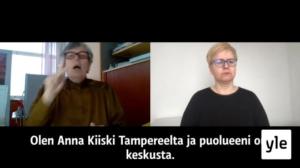 Viittomakieliset kuntavaaliehdokkaat: Anna Kiiski (kesk.), Tampere: 18.05.2021 15.00