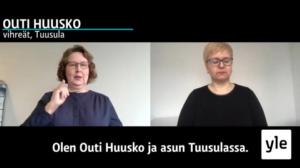 Viittomakieliset kuntavaaliehdokkaat: Outi Huusko (vihr.), Tuusula: 18.05.2021 15.00