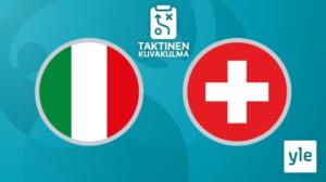 Jalkapallon Euro 2020: Italia - Sveitsi, taktinen kuvakulma: 16.06.2021 23.52