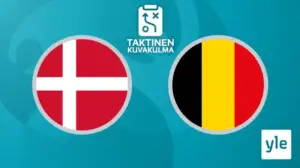 Jalkapallon Euro 2020: Tanska - Belgia, taktinen kuvakulma: 17.06.2021 20.56
