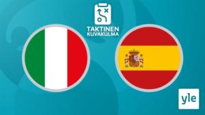 Jalkapallon Euro 2020: Italia - Espanja, taktinen kuvakulma: 07.07.2021 00.44