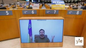 Zelenskyi puhuu Euroopan parlamentissa: 01.03.2022 16.55